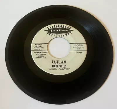 Mary Wells- Sweet Love 45rpm Jubilee JB 5695 Promo 1970 Northern Soul VG+ • $8