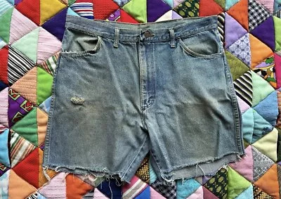 Vintage Distressed Rustler Cutoff Jean Shorts Tag 36/Actual 34 USA • $19