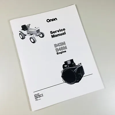 Massey Ferguson 1655 Garden Tractor Onan B43M 16Hp Engine Service Manual Repair • $12.24