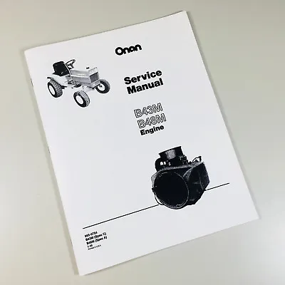 Massey Ferguson 1855 Garden Tractor Onan B48M 18Hp Engine Service Manual Repair • $14