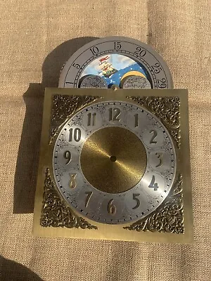 Vintage Grandfather Clock Sun & Moon  Dial Face  Plate • $39.99