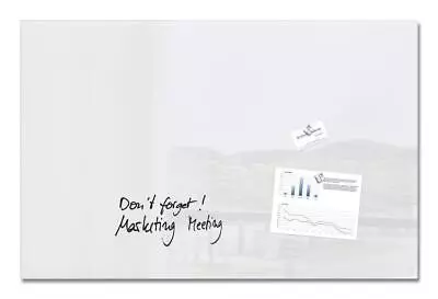 SIGEL GL141 Premium Glass Magnetic Board White Board Glossy Surface 100 X 65cm • £99