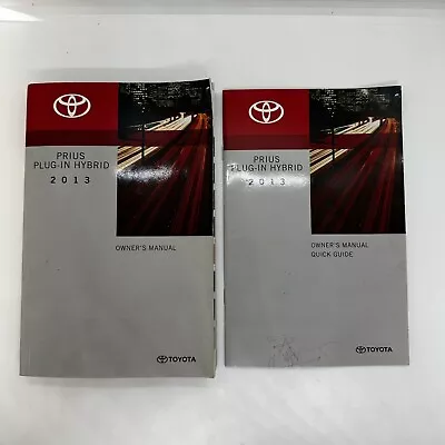 2013 Toyota Prius Plug-in Hybrid Owner’s Manual And Quick Guide • $35.99