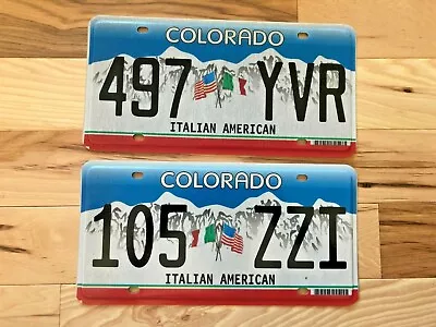 Colorado Italian American License Plate- Both Versions With Flag On Left & Right • $49.99