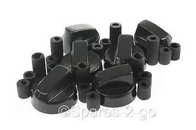 6 X Control Knobs Adaptors Black For Beko Creda Teka CDA Candy Cooker Oven Hob • £11.79