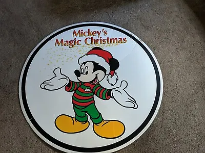 $125.75 • Buy Vintage Store Display Mickey Mouse Disney Xmas Sign Advertisement Magic Large