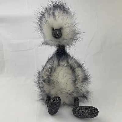 $12.99 • Buy Jellycat Dazzle Ostrich Emu 12” Pom Pom Stuffed Animal Plush Black Glitter