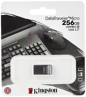 Kingston DataTraveler Micro USB Flash Drive 64GB 200MB/s Metal USB 3.2 Gen 1 - D • $16.59