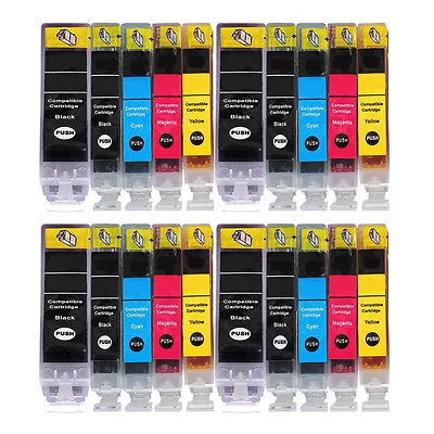 £16.50 • Buy 4 SET Premium CHIPPED Ink Cartridge Replace For Canon Pixma Printer
