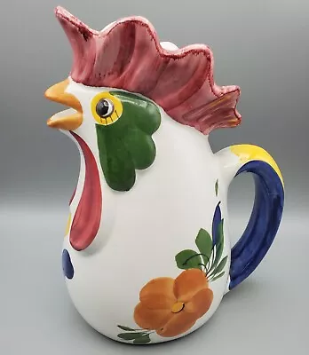 Vintage Rooster Pitcher Handpainted Deruta Made In Italy • $28