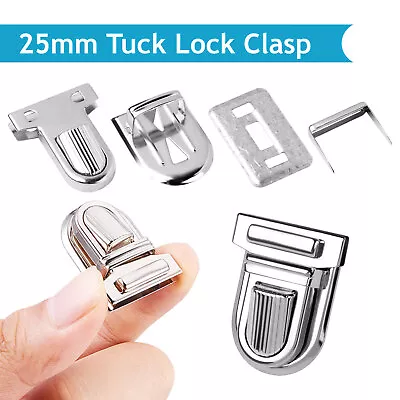 Tuck Bag Fasteners Closure Catch Lock Clasp Leather Craft Metal Buckle - 25mm • £2.89