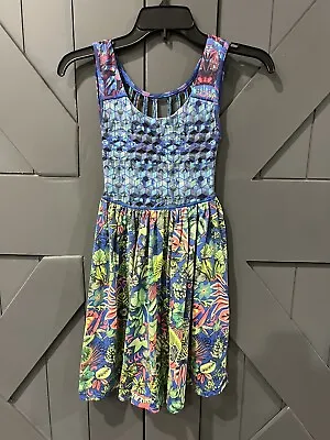 Maaji 'Azure Everlasting' Short Cover-Up Dress Size Small Vibrant Super Cute! • $30