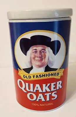 VTG Old Fashioned Quaker Oats Ceramic Cookie Jar W/ Recipe - Complete • $29