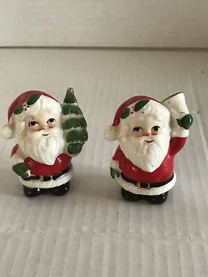 VTG Christmas Napco Santa Claus Miniature Figures Bell/Christmas Tree/Bone China • $34.99