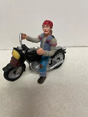 Vintage  Motorcycle Rider / Biker Resin Detailed Figurine  4.25 L X 3 1/2 H • $18