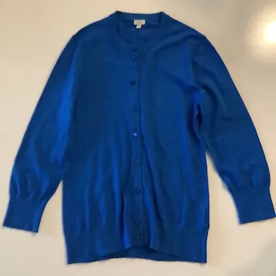 Ladies J Crew Jackie Cardigan Royal Blue Size Medium • $20