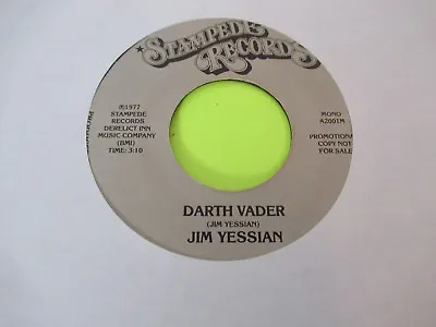 Jim Yessian - Darth Vader 45 7  Private Press Star Wars Themed Record Rare • $25