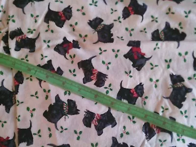 Holiday CHRISTMAS Winter Scottie SCOTTY Fabric*** OOP Small Scale • $7.50