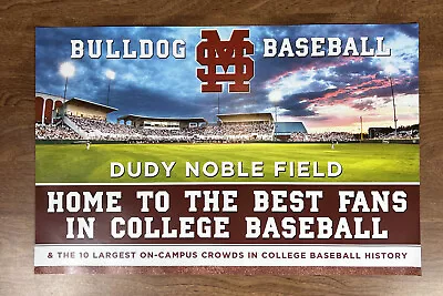 Mississippi State Bulldogs Baseball Old Stadium Poster Dudy Noble Field 17x11 • $29.99