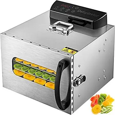$104.49 • Buy Food Dehydrator Stainless Steel 6 Trays Commercial Dehydrator Safety Heat Proof