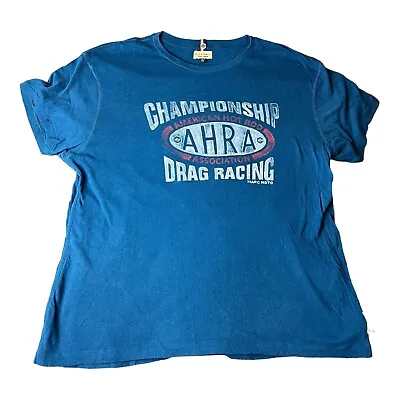Vintage Drag Racing Championship Hot Rod T Shirt AHRA Marc Moto XL Blue **Hole** • $19