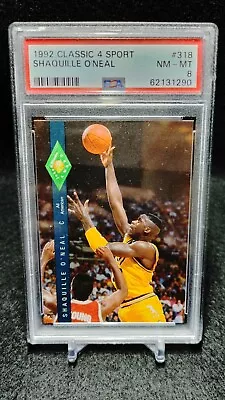 1992 Classic 4 Sport #318 Shaquille O'Neal PSA 8 Rookie • $0.99