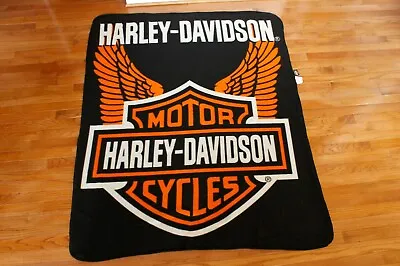 $26.55 • Buy Northwest Company Harley-Davidson Wings Fleece Throw Stadium Blanket 49  X 59 