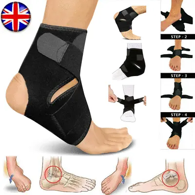 £3.73 • Buy Ankle Support Strap Compression Wrap Medical Bandage Brace Foot Pain Relief UK