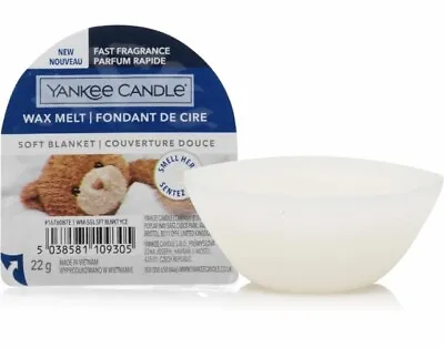 Yankee Candle Scented Wax Melt Soft Blanket 22g Up To 8 Hours Of Fragrance • £2.48