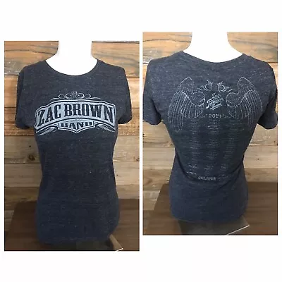 Zac Brown Band 2014 Great American Road Trip Tour T-Shirt Women's Size M • $10.99