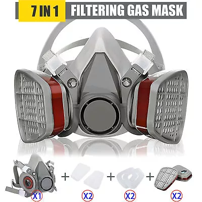 For 6200 Half Face Gas Respirator Mask Protective Painting Spraying Workshop • £5.99