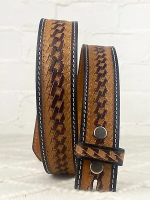 Western Genuine Leather Belt Full Grain Handmade Men's Heavy Duty Without Buckle • $19.99