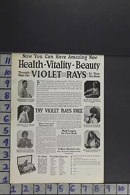 1920 VIREX ELECTRIC VIOLET RAY HEALTH MEDICAL BEAUTY Quack Med  AD ZL053 • $28.95