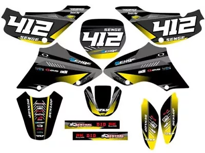 All Years JR 80 SURGE Black Senge Graphics Kit Compatible With Suzuki • $82.49