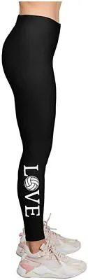 Love Volleyball Leggings For Women Girls Gift For Volleyball Fans Leggings • $50.98