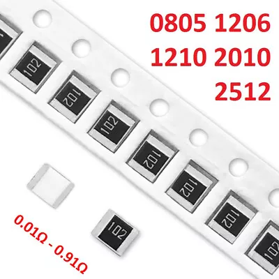 SMD/SMT 0805 1206 1210 2010 2512 Resistors Range 0.01Ω - 0.91 Ohm Low Resistance • $1.85