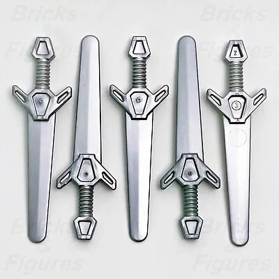 5 X LEGO® Flat Silver Greatsword Swords Blades Minifigure Weapon Parts 48495 • $17.99