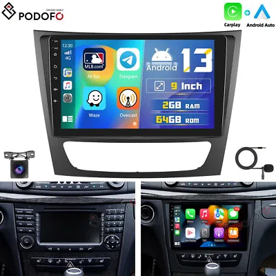 For Mercedes-Benz E-W211 CLS-W219 9  Android 13 2+64GB Car Stereo GPS Radio +Cam • $159.99