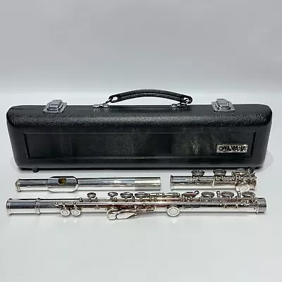 Yamaha YFL-221 Silver Student Closed Hole Flute Made In Japan With Hard Case • $355.41