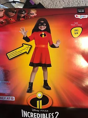 NEW Toddler Girls' The Incredibles Violet Parr Halloween Costume W/ Sound 2T • $16