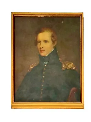 Portrait Military Officer Print On Board Major John Biddle Old Vintage Art Decor • $275