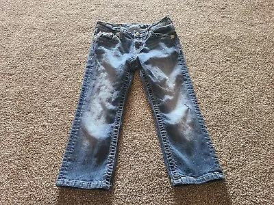 Miss Me Capri Jeans Size 14 Youth Kids Girls Jk6183p • $16.99