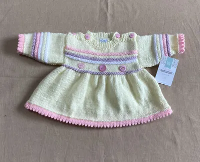 £12 • Buy Hand Knitted Baby Dress 0-6 Months