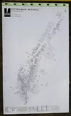 Vintage Map Ordnance Survey Nottingham Nottinghamshire Street Plan Canvas 1999 • £8.52