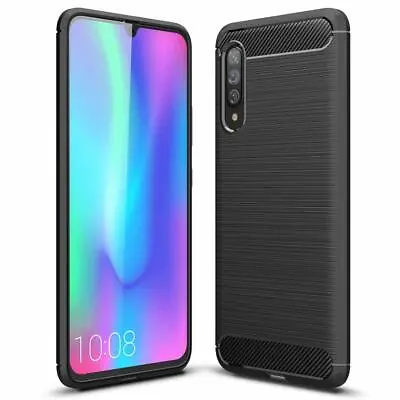 For Samsung Galaxy A90 5G Case Carbon Fibre Gel Cover Ultra Slim Shockproof • £4.45