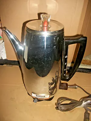 Vintage Universal Coffeematic Electric Coffee Percolator Stainless Steel/Chrome • $33.99