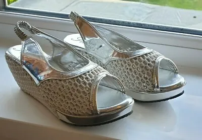 ❤❤👀sabrina Girls Size 13 Party Shoes Princess Party Bling Fancy❤❤👀 • £12