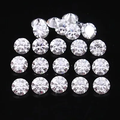 White D Color Round Cut VVS1 Moissanite Loose Gemstone Synthetic Diamond 4x4 MM • £25.60