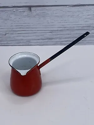 VTG Turkish Coffee Dipper Ladle Hats Silesia Red Enamelware/Butter Warmer Poland • $9.99