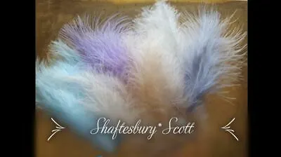 Marabou FEATHERS 20 X   Mixed Soft Coloured  Fluffy  Marabou Feathers 5  - 7  • £3.45